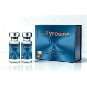 TruePharm USA L-Tyrosine-ultra-pure-100g research vial and box