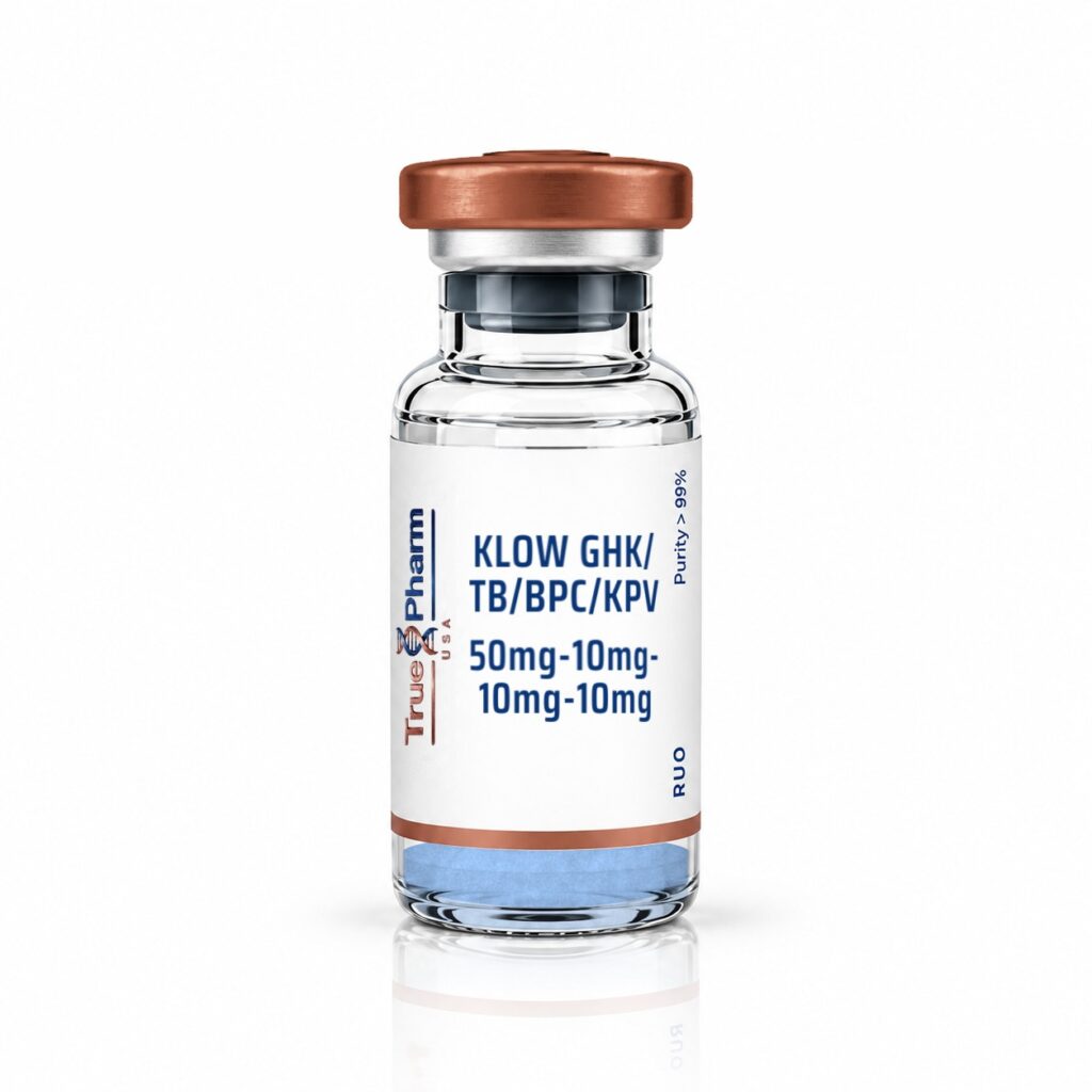 KLOW GHK/TB/BPC/KPV 50mg-10mg-10mg-10mg research vial