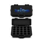 TruePharm USA 20-slot storage case, black, open