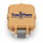 TruePharm USA 4-slot storage case in tan, closed